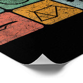 Fahrradverleih Vintage Fahrradteile Fahrradgeschen Poster (Ecke)