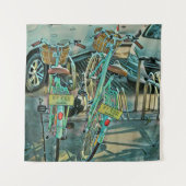 Fahrradverleih Wandteppich (Vorderseite)