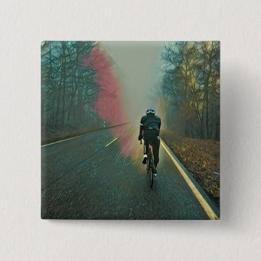 Fahrradverleihgift | Cycling Painting Button (Vorderseite)