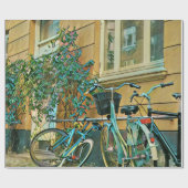 Fahrradverleihgift | Cycling Painting Geschenkpapier (Flach)