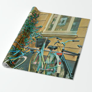 Fahrradverleihgift Cycling Painting Geschenkpapier