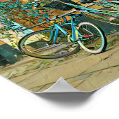 Fahrradverleihgift | Cycling Painting Poster (Ecke)