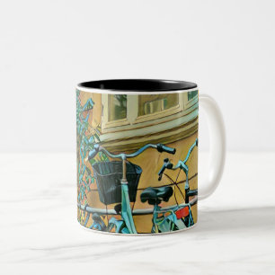 Fahrradverleihgift Cycling Painting Zweifarbige Tasse