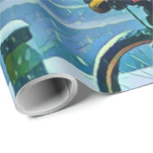 Fahrradverleihgift Geschenkpapier (Rolleneckpunkt)