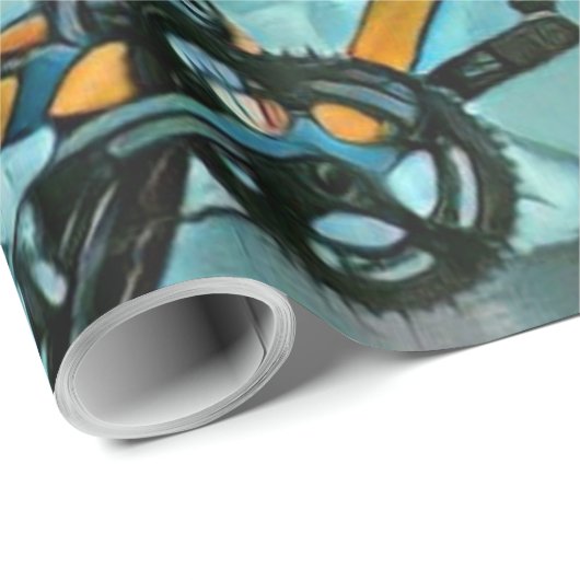 Fahrradverleihgift Geschenkpapier (Rolleneckpunkt)