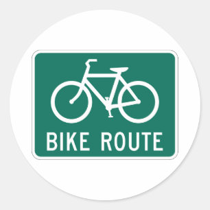 Fahrradweg Zeichen große Aufkleber