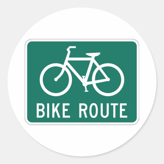 Fahrradweg Zeichen große Aufkleber (Vorderseite)