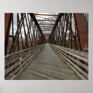Fahrradwegbrücke Poster