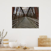 Fahrradwegbrücke Poster (Küche)