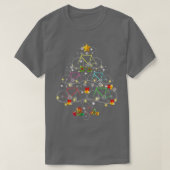 Fahrradweihnachtliche Lichter Tree Dekoration Weih T-Shirt (Design vorne)