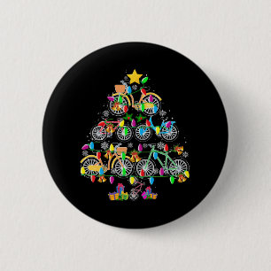 Fahrradweihnachtsbaum Sonnenradfahrer Button