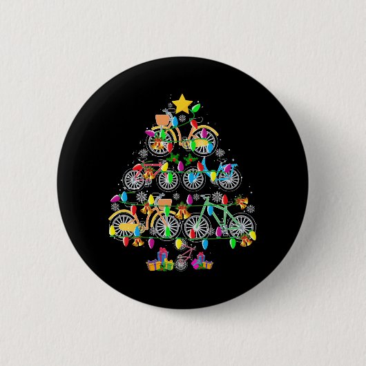Fahrradweihnachtsbaum Sonnenradfahrer Button (Vorderseite)