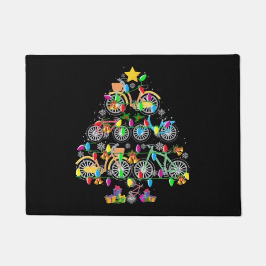 Fahrradweihnachtsbaum Sonnenradfahrer Fußmatte (Vorderseite)