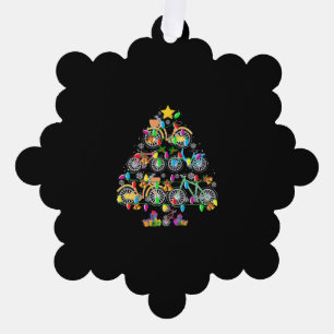 Fahrradweihnachtsbaum Sonnenradfahrer Ornament Karte