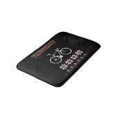 Fahrradweihnachtsfest Badematte (Schrägansicht)