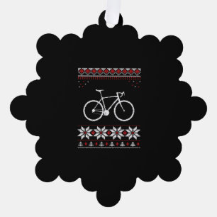 Fahrradweihnachtsfest Ornament Karte