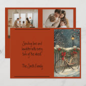 Fahrradweihnachtskarte Feiertagskarte (Vorne/Hinten)