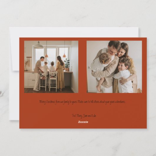 Fahrradweihnachtskarte Feiertagskarte (Rückseite)