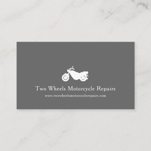 Fahrradweiße, moderne Motorradkarte Visitenkarte (Vorderseite)