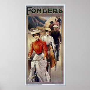 Fahrradwerbung für Vintage Anhänger Poster