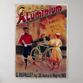 Fahrradwerbung für Vintage Zyklen Aluminium Poster (Vorne)