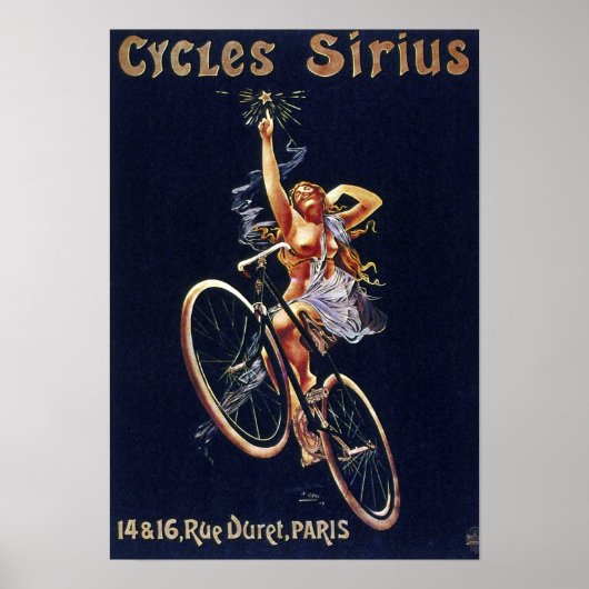 Fahrradwerbung Vintage Fahrräder Sirius Poster (Vorne)
