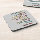 Fahrradwolke Getränkeuntersetzer (Linke Seite)