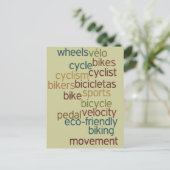 Fahrradwolke Postkarte (Stehend Vorderseite)