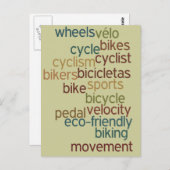 Fahrradwolke Postkarte (Vorne/Hinten)