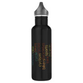 Fahrradwortwolke Trinkflasche (Links)