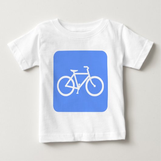 Fahrradzeichen - Baby Blue Baby T-shirt (Vorderseite)