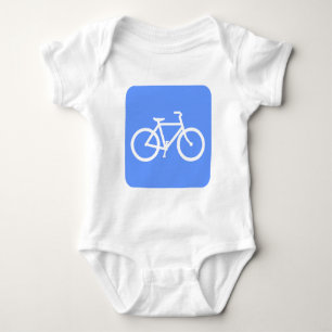 Fahrradzeichen - Baby Blue Strampler