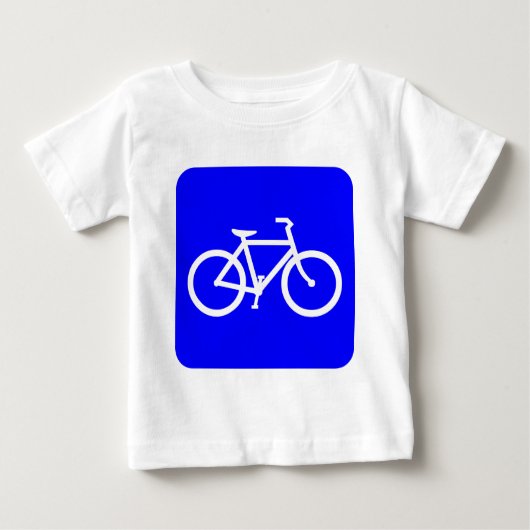 Fahrradzeichen - blau baby t-shirt (Vorderseite)