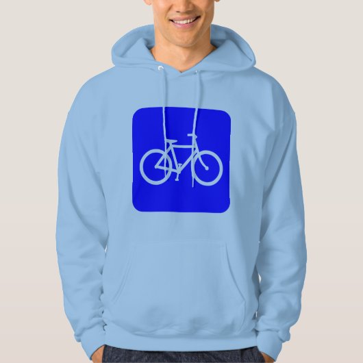Fahrradzeichen - blau hoodie (Vorderseite)