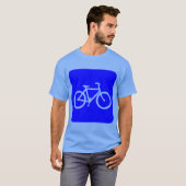 Fahrradzeichen - blau T-Shirt (Vorne ganz)