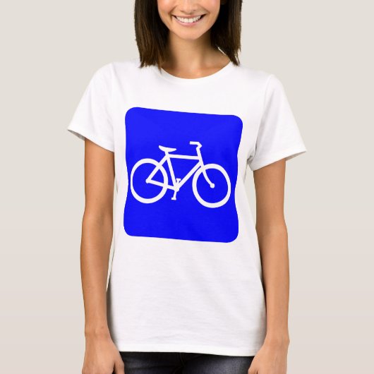 Fahrradzeichen - blau T-Shirt (Vorderseite)