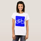 Fahrradzeichen - blau T-Shirt (Vorne ganz)