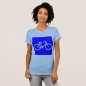 Fahrradzeichen - blau T-Shirt (Vorne ganz)