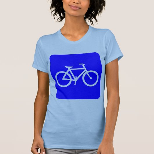 Fahrradzeichen - blau T-Shirt (Vorderseite)