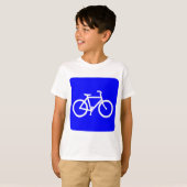 Fahrradzeichen - blau T-Shirt (Vorne ganz)