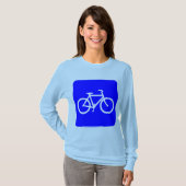 Fahrradzeichen - blau T-Shirt (Vorne ganz)
