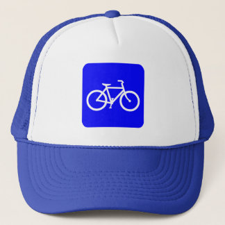 Fahrradzeichen - blau truckerkappe