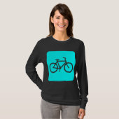 Fahrradzeichen - Cyan T-Shirt (Vorne ganz)
