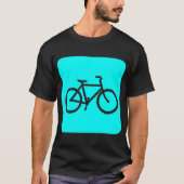 Fahrradzeichen - Cyan T-Shirt (Vorderseite)