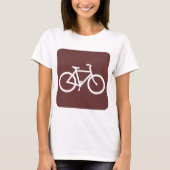 Fahrradzeichen - Dunkelbraun T-Shirt (Vorderseite)