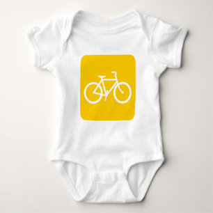 Fahrradzeichen - gelb baby strampler