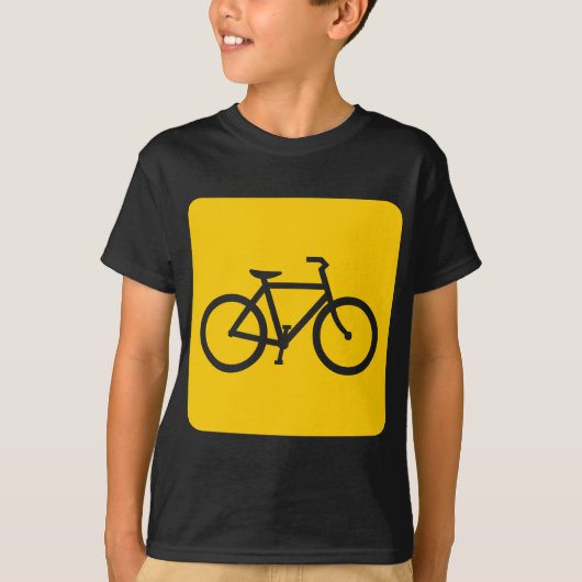 Fahrradzeichen - gelb T-Shirt (Vorderseite)