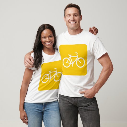 Fahrradzeichen - gelb T-Shirt (Unisex)