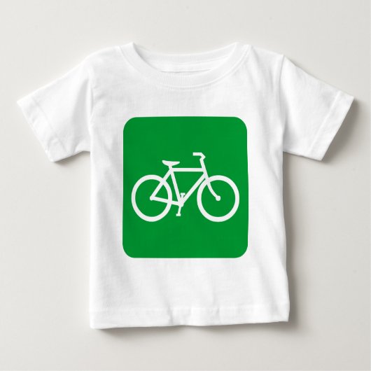 Fahrradzeichen - Grasgrün Baby T-shirt (Vorderseite)