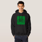 Fahrradzeichen - Grasgrün Hoodie (Vorne ganz)